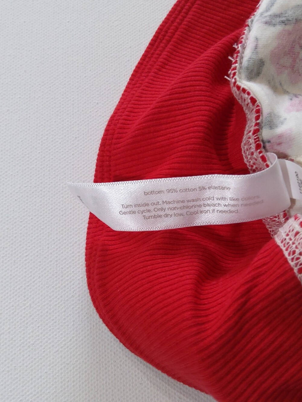 Sleep By Cacique Lounge Pants Womens 26/28 White Red Pink Rose Print Cottagecore - Picture 6 of 6